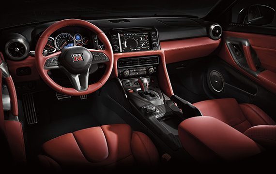 2024 nissan gt r interior view leather